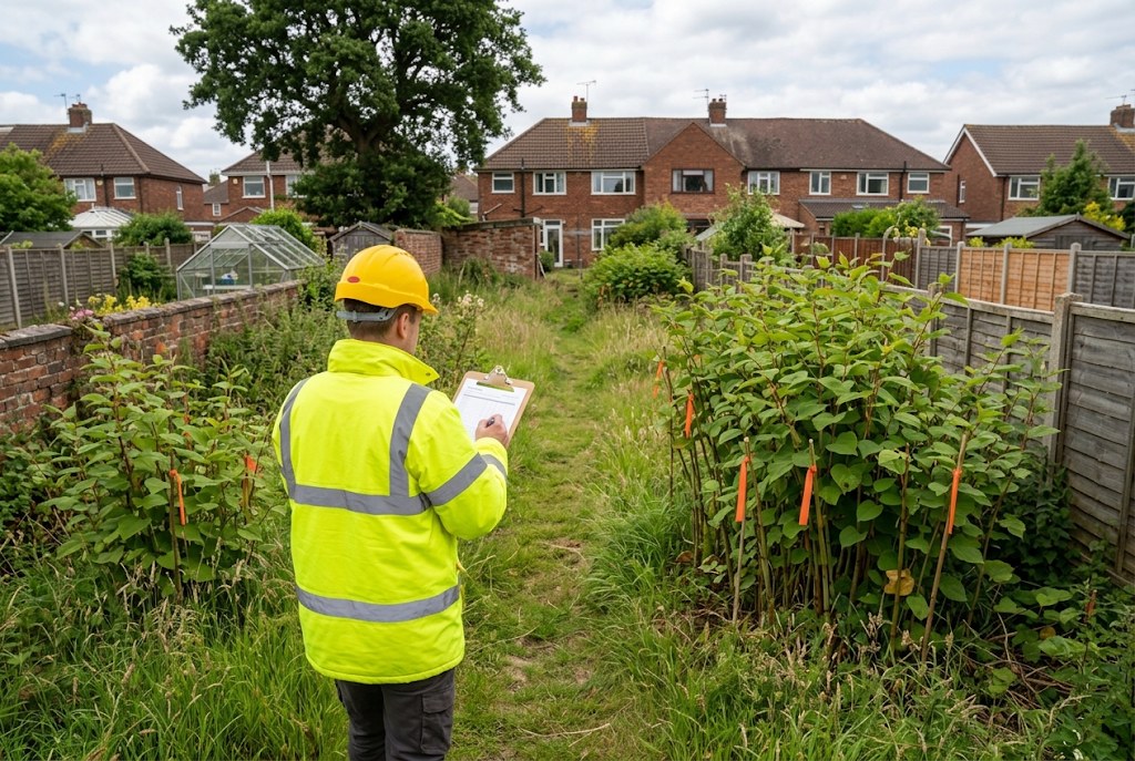 Walking a garden to map the size of a stand.